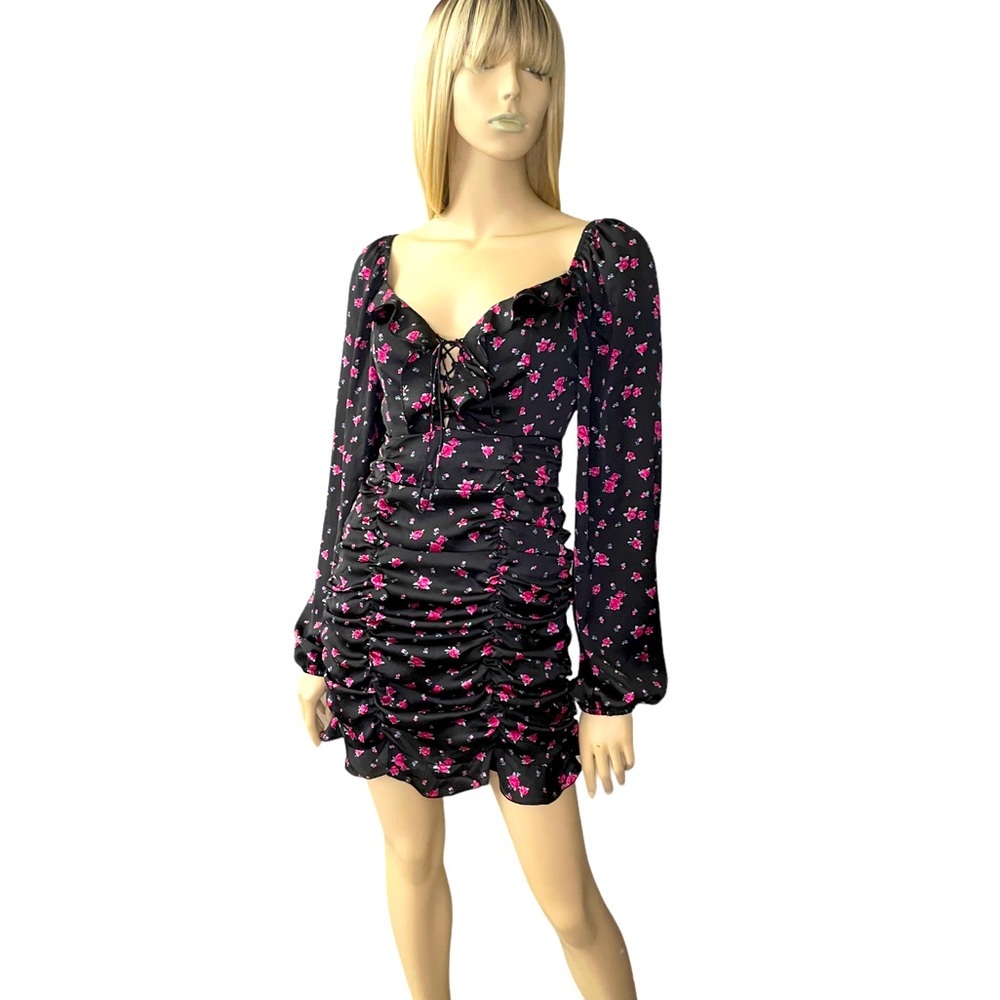 Forever 21 Rose Satiny Ruched Dress Off